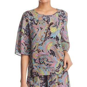 60’s inspired Le Gali Ema Paisley Print Top XS